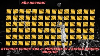 All of Stephen Curry's NBA-Record 402 Three-Pointers from the 2015-16 Season