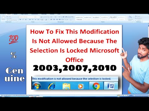 Video: Hoe ontgrendel ik een selectie in Word 2007?