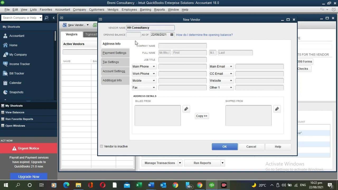 How to add a new supplier in QuickBooks Enterprise solutions-Accountant Edition 18.0