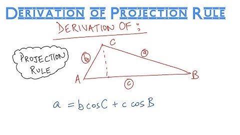 #isequaltoklasses #trignometry | Derivation Of Projection Rule | Properties Of Triangles