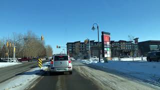 SASKATOON SK CANADA WINTER DRIVING STONEBRIDGE BLVD AND PRESTON AVE.S