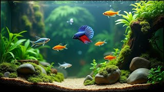 🌊 Focus ASMR Aquarium Ambience 4K 🎼🐠 | Relaxing Sounds for Sleep, Study &amp; Deep Focus