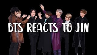 bts reacts to jin | 방탄소년단 석진 p7