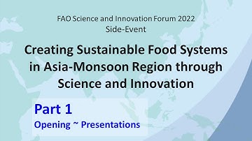 FAO Science and Innovation Forum 2022 side-event (Part: 1)