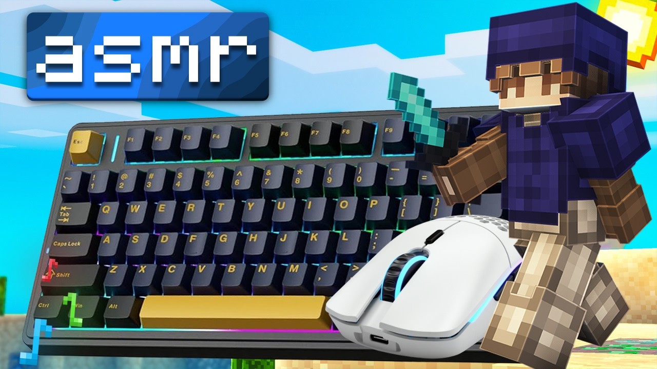 Creamy Keyboard + Mouse Sounds ASMR | AgeraPvP CLUB BedWars Solo