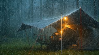AMAZING‼️CAMPING ALONE IN HEAVY RAIN FOR A VERY LONG TIME ⛈️ RELAXING CAMPING IN HEAVY RAIN|| ASMR
