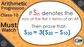 If Sn denotes the sum of the first n terms of an AP Then prove that- S30 = 3(S20 – S10) | AP