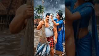 🌧️ Indian Village Rain Story in Miniature! Doll Family Monsoon Life 🇮🇳 #Shorts#IndianVillage #viral