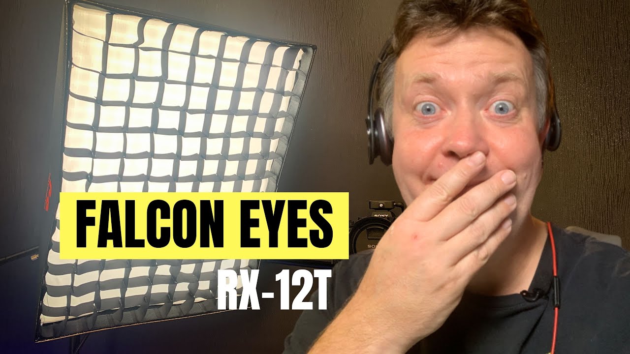 Bright LED Studio Lighting Setup for YouTube (Falcon Eyes RX-12t with Honeycomb Grid)