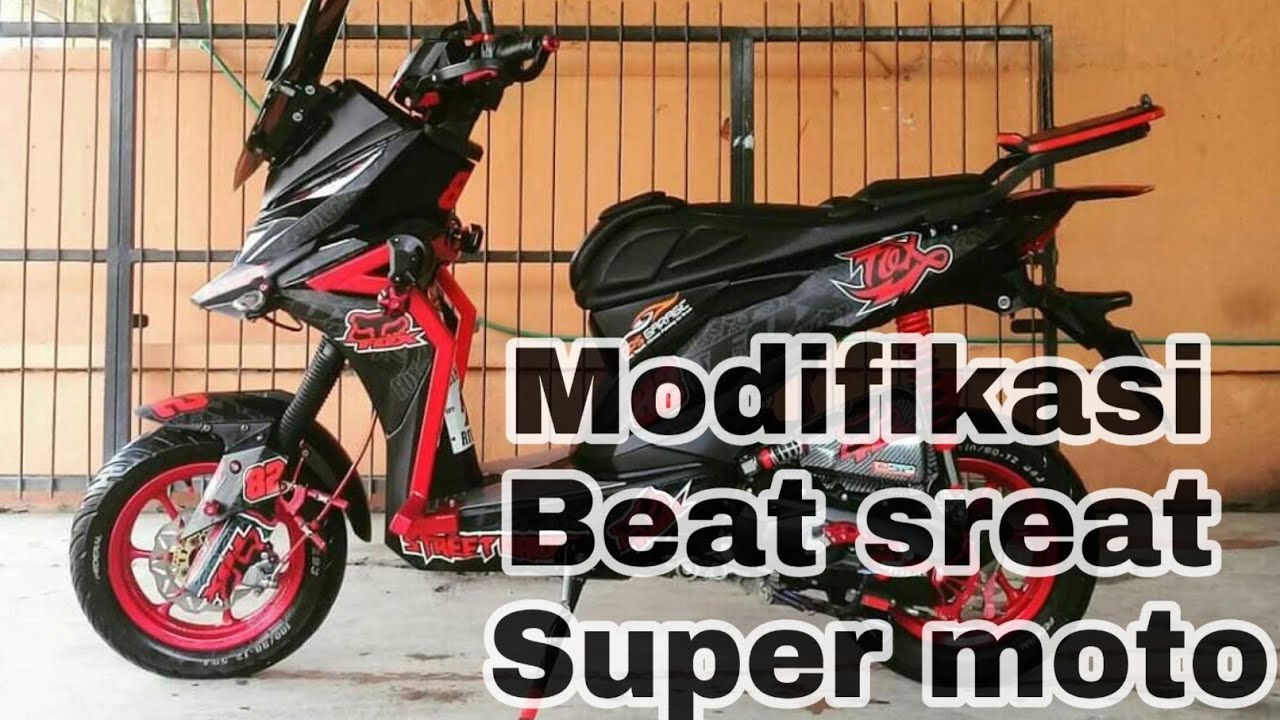 MODIFIKASI BEAT SREAT SUPER MOTO SIAP DI BAWA TOURING Uu Lutpiansah