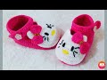 Zapatitos de Hello Kitty tejidos a crochet talla 0 a 3 meses... 2020