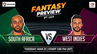 Fantasy Cricket Tips: South Africa vs West Indies 3rd ODI | SA vs WI Team Prediction screenshot 5