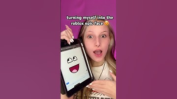 turning myself into the roblox epic face 😍 #roblox #makeup #makeuptutorial #satire