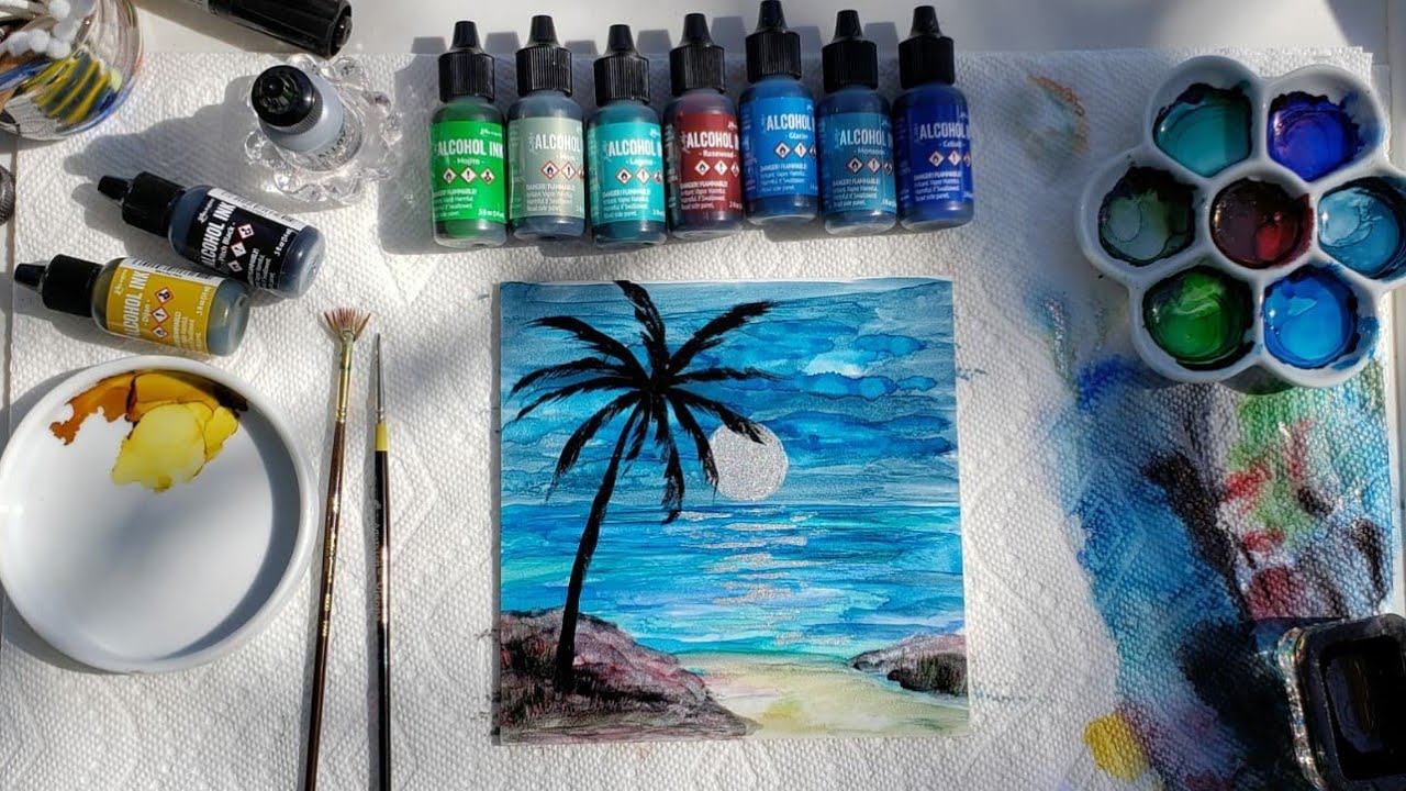 Painting Outside with NEW Ranger Alcohol Ink Colors