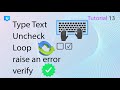 Ui Vision Tutorial 13 | throwError | times |  type | uncheck | verify