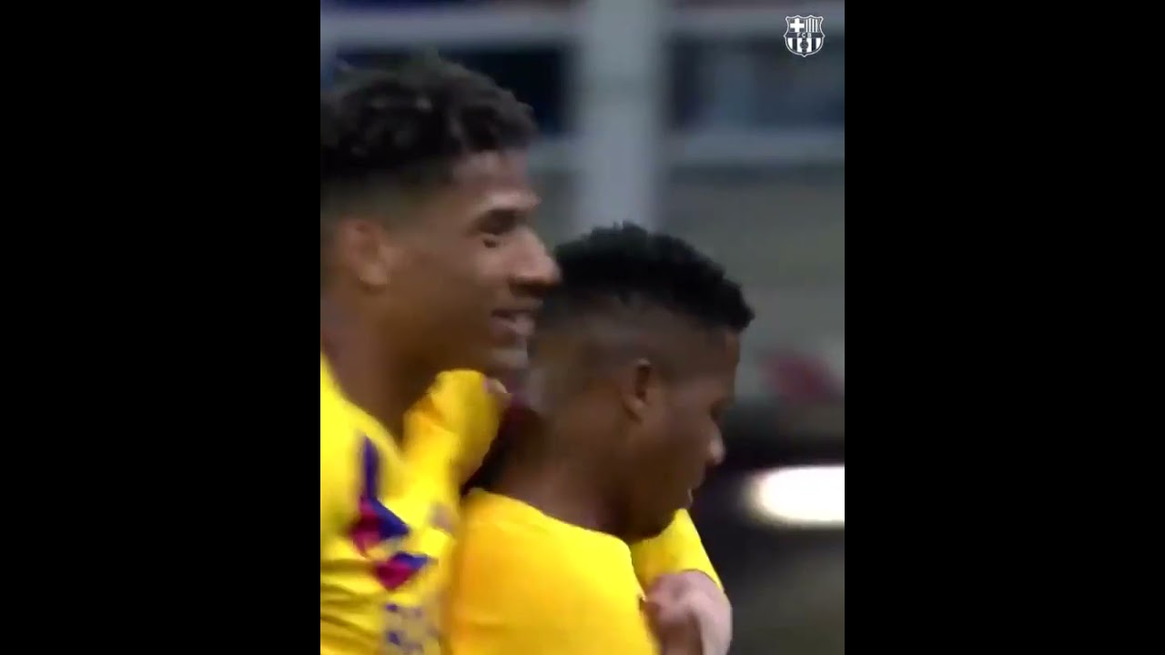 Day Ansu Fati scored his first goal  in champions league ANSU Fati goal vs Inter