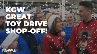 KGW's Laural Porter and Dan Haggerty help kick off KGW Great Toy Drive with a Shop-Off!