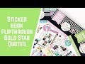 Sticker Book Flipthrough- Gold Star Quotes