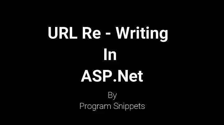 URL Re-Writing In ASP.Net