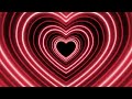 Romantic Love Heart Tunnel Abstract Glow moving background | LED Mood Lights