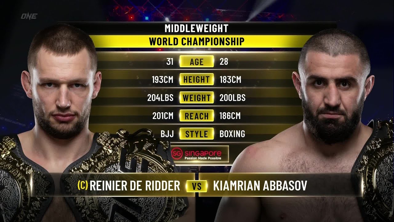 Download Reinier De Ridder vs. Kiamrian Abbasov | ONE Championship Full Fight