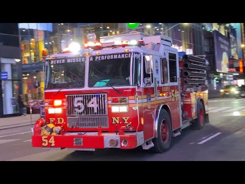 FDNY Ladder 4, Engine 54, and Battalion 9 Responding