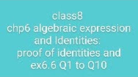 maths Rdsharma class8 chp6 algebraic expression and Identities: identities and ex6.6 Q1 to Q10
