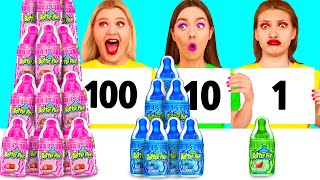 100 Layers of Food Challenge | Funny Kitchen War by RaPaPa Challenge