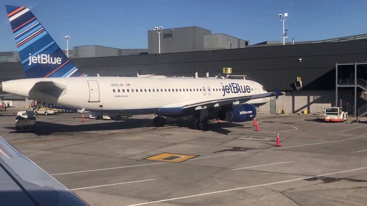 JetBlue (JBU1261) Taking off from New York to Barbados YouTube