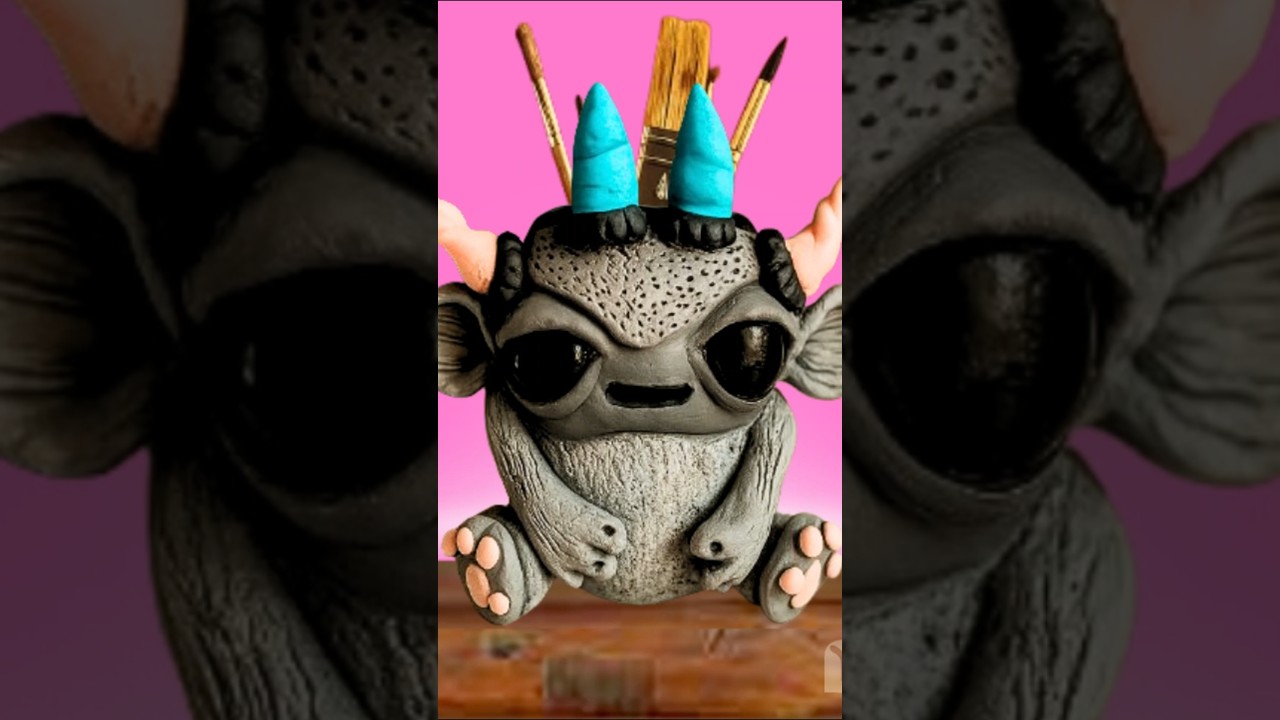 From Jam Jar to Fantasy Pencil Holder | DIY Polymer Clay Creature Craft 