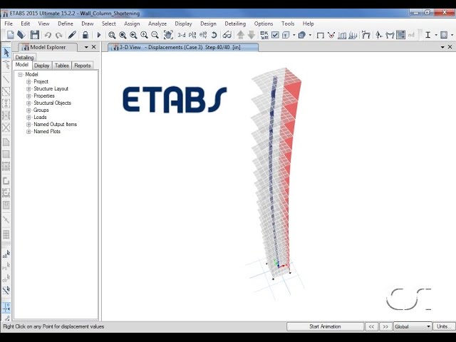 ETABS - 23 Vertical Displacements in Tall Buildings: Watch & Learn
