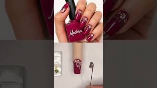 Floral Nail Art with safety pin 🧷 #ytshorts #shorts #nailart #easynailart #naildesign