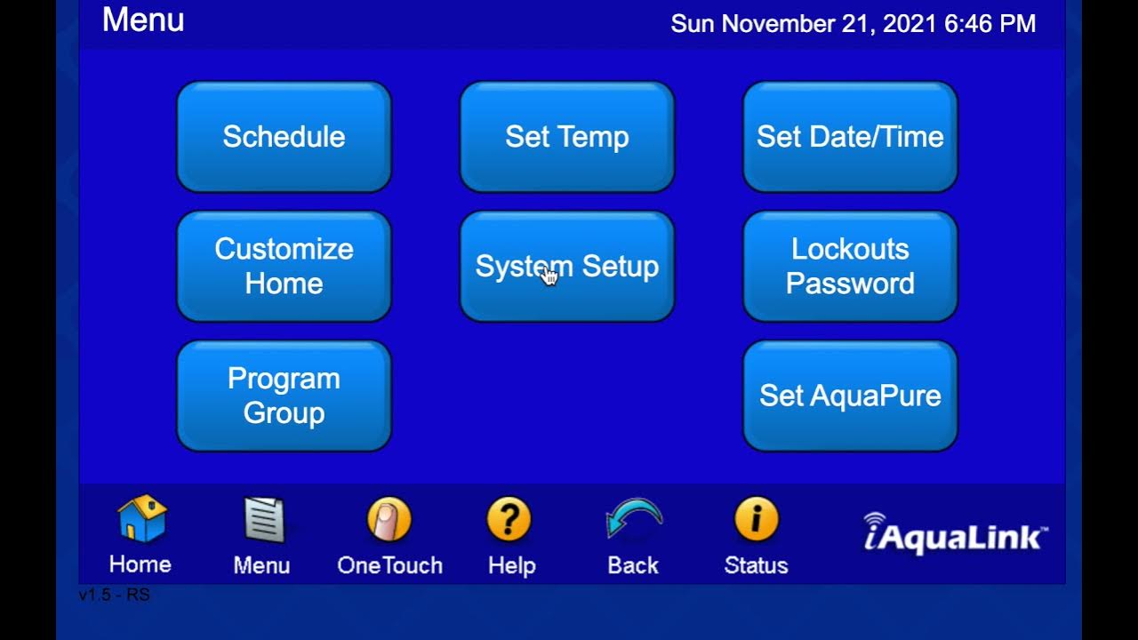Jandy Aqualink 2.0 RS Rev "R" 2021 Set up for controlling pentair