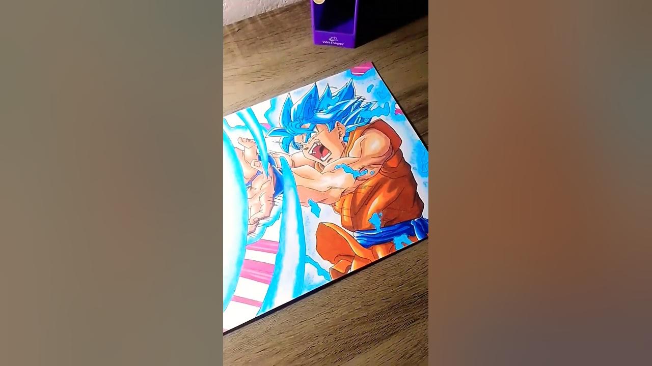 Colorindo GOKU Super Sayajin BLUE! + O BRUSH que mudou minhas pinturas  digitais! 