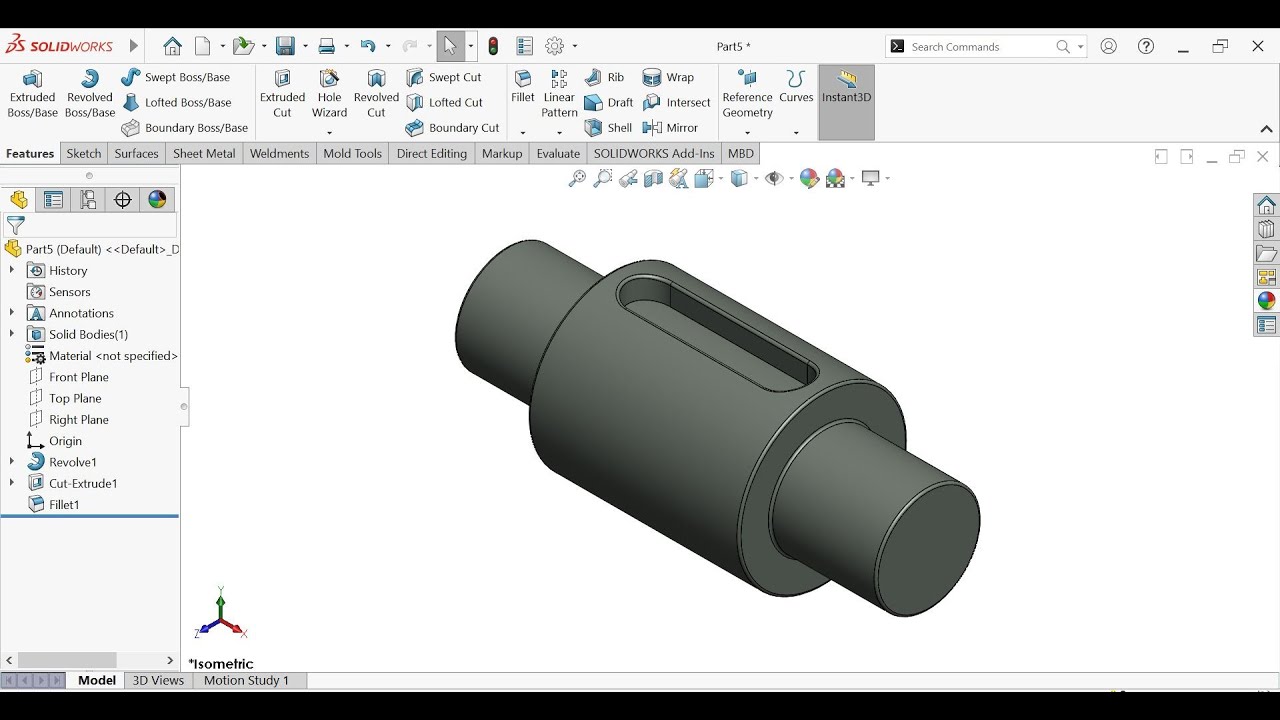 How to Use Revolved Tool in SolidWorks | Step by Step Tutorial-03