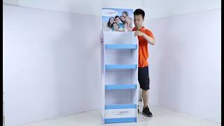 How easy for cardboard folding display stand works?
