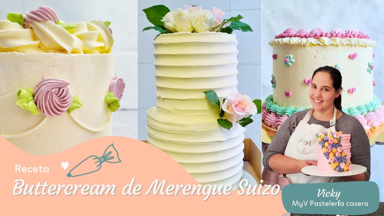 🎂⁣Buttercream de Merengue suizo ¡Mi receta preferida para decoraciones de tortas!🍰