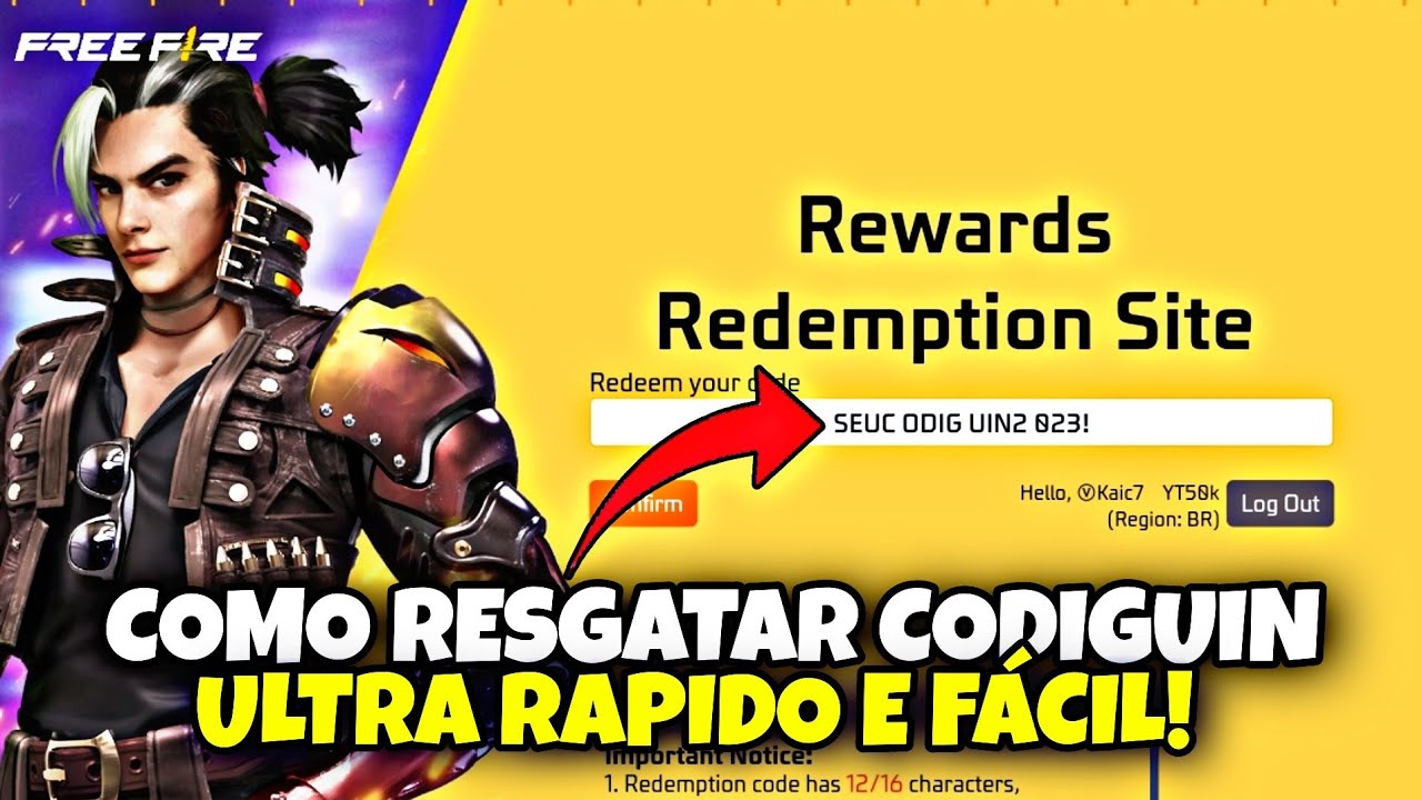 aplicativo para colocar o código no free fire