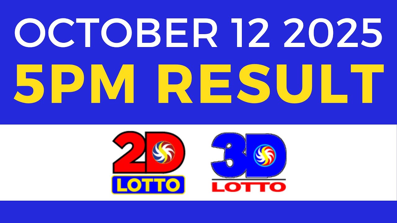 Lotto Result Today 5pm PCSO October 12 2025
