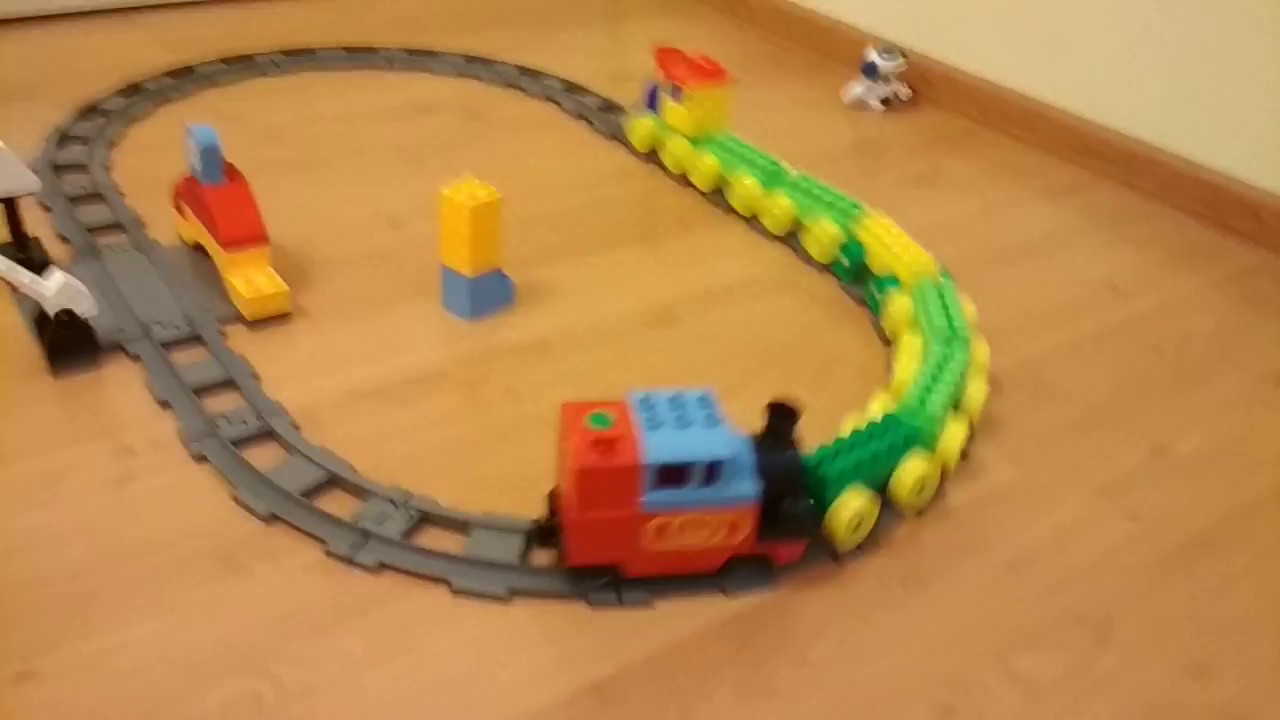 LEGO Duplo Мой первый поезд 10507 + паровозик Полесье - ребенок 3 года в восторге!