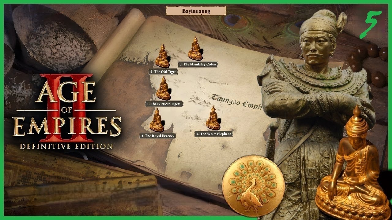 AoE 2 DE: Campaña Rise of the Rajas | BAYINNAUNG |(Difícil): 5. El Tigre Viejo