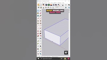 Roof modeling easy sketchup tricks #shorts #architecture #sketchup