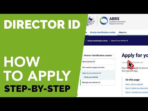 How To Apply For Director ID (Australian Company Directors)