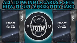 ALL TOTW Preseason Cards, Sets + MORE! How To Get A FREE TOTY Player! Madden 24 Ultimate Team!