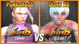 SF6 ⭐ PUNKDAGOD (Cammy) vs DOMA (Elena) ⭐ High Level Gameplay