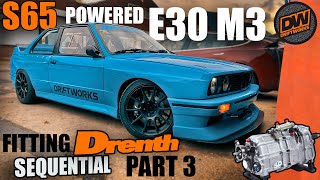 S65 powered BMW E30 M3 Fitting Drenth Sequential Gearbox - Part 3