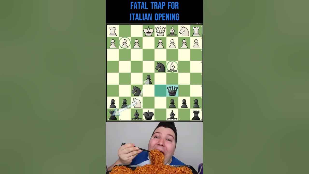 Incredible TRAP in Italian Opening 🔥 Armadilha Incrível Abertura Italiana  #ajedrez #chess #xadrez 