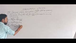 Second order derivative ka sawal solve karte huye 