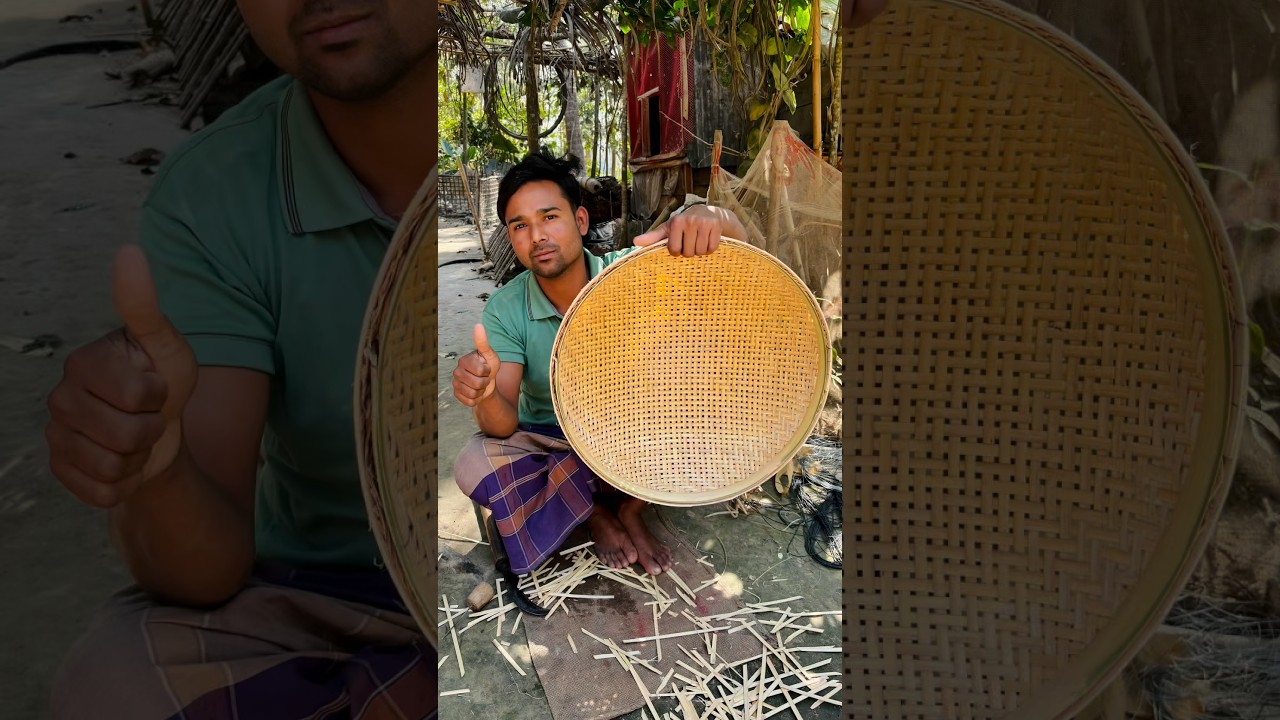 Handmade Bamboo Sieve Crafting | Full Process from Start to Finish. 😱 
