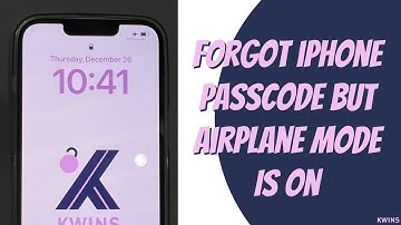 I Forgot My iPhone Passcode But Airplane Mode Is On. What Should I Do to Unlock It?